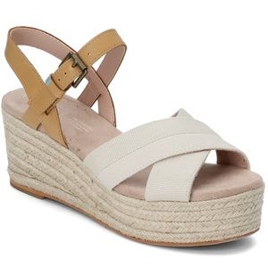 TOMS Willow Espadrille Platform Wedge Sandal